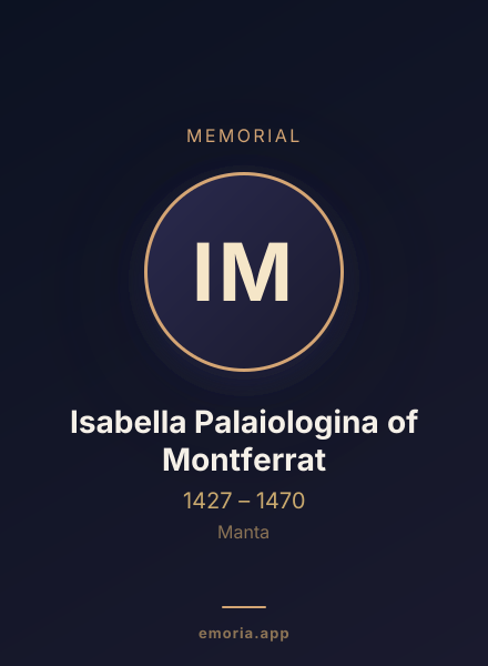 Memorial portrait of Isabella Palaiologina of Montferrat