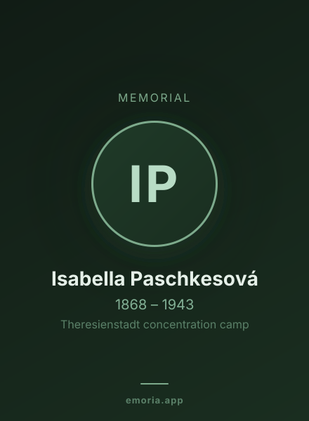 Memorial portrait of Isabella Paschkesová