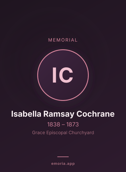 Memorial portrait of Isabella Ramsay Cochrane