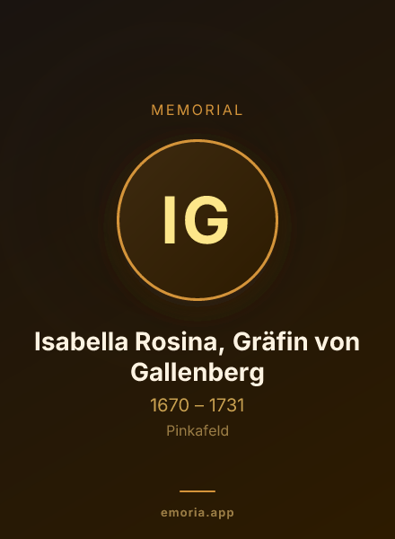 Memorial portrait of Isabella Rosina, Gräfin von Gallenberg