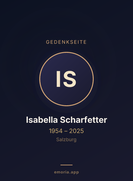 Gedenkportrait von Isabella Scharfetter