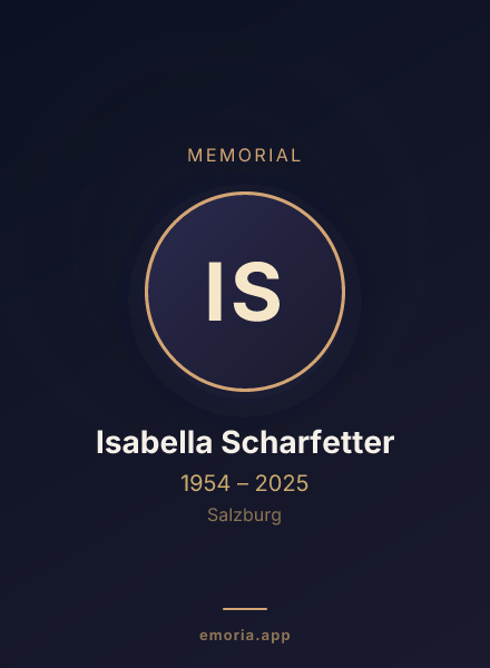 Memorial portrait of Isabella Scharfetter