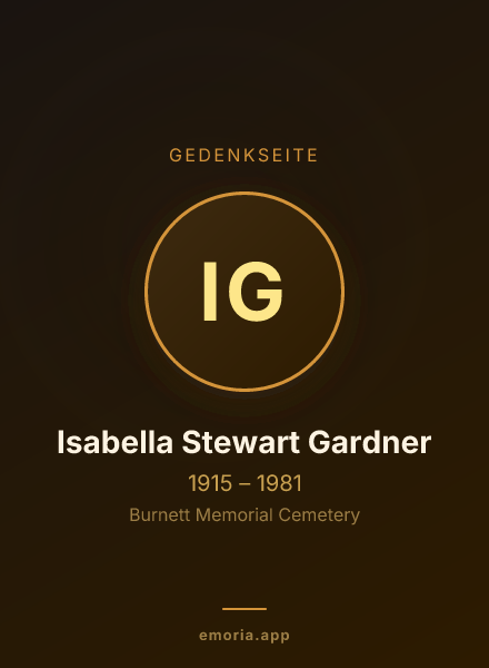 Gedenkportrait von Isabella Stewart Gardner