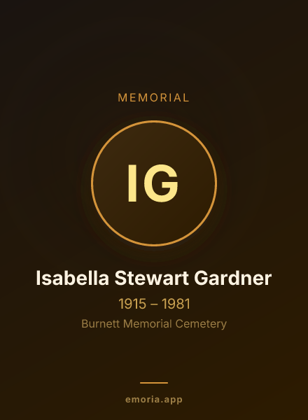 Memorial portrait of Isabella Stewart Gardner