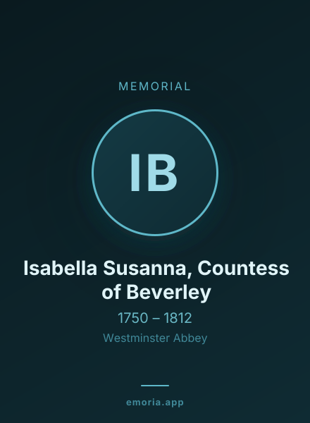Memorial portrait of Isabella Susanna, Countess of Beverley