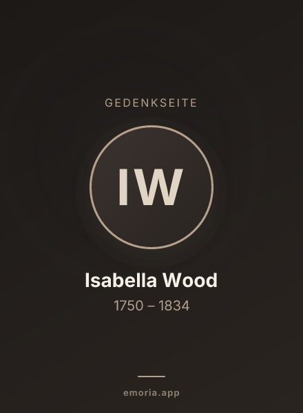 Gedenkportrait von Isabella Wood