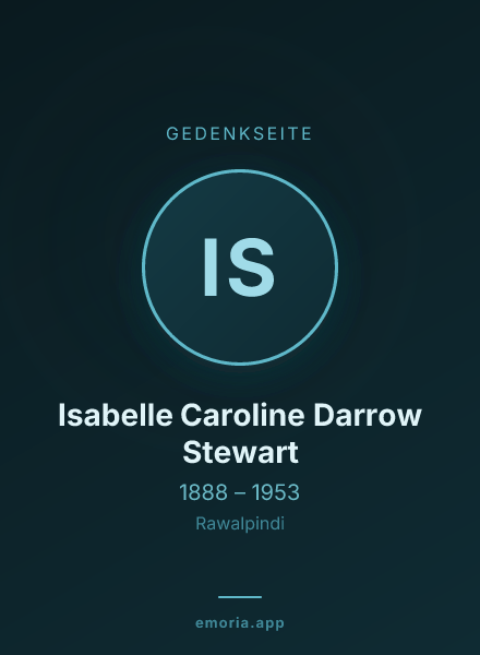 Gedenkportrait von Isabelle Caroline Darrow Stewart