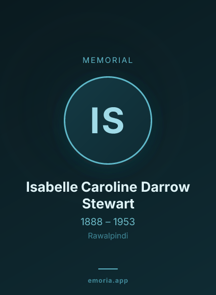 Memorial portrait of Isabelle Caroline Darrow Stewart