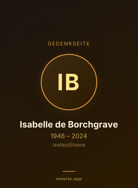 Gedenkportrait von Isabelle de Borchgrave