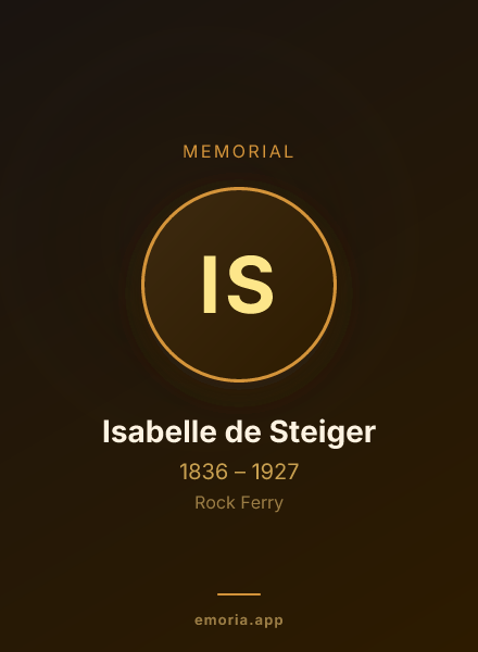 Memorial portrait of Isabelle de Steiger