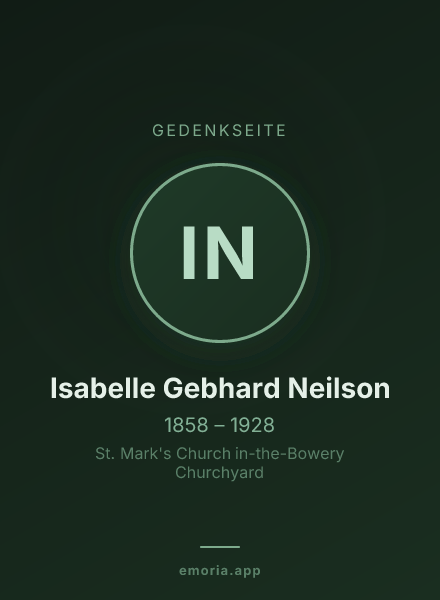 Gedenkportrait von Isabelle Gebhard Neilson