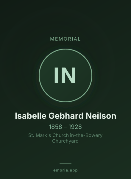 Memorial portrait of Isabelle Gebhard Neilson