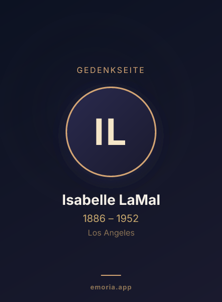 Gedenkportrait von Isabelle LaMal