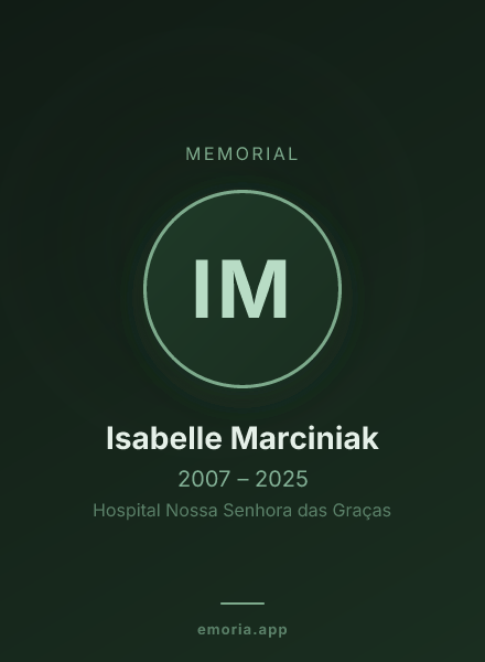 Memorial portrait of Isabelle Marciniak