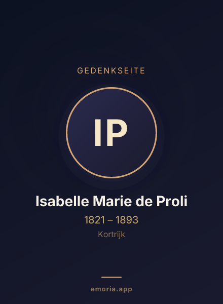 Gedenkportrait von Isabelle Marie de Proli