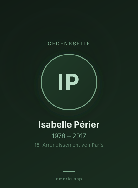 Gedenkportrait von Isabelle Périer