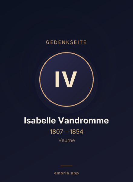 Gedenkportrait von Isabelle Vandromme