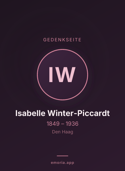 Gedenkportrait von Isabelle Winter-Piccardt
