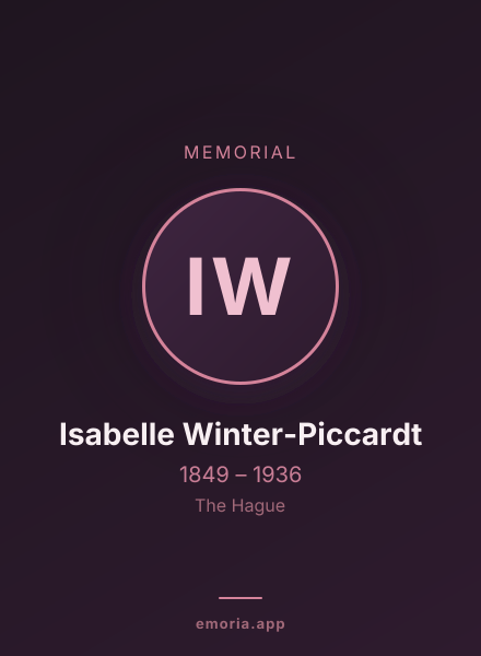 Memorial portrait of Isabelle Winter-Piccardt