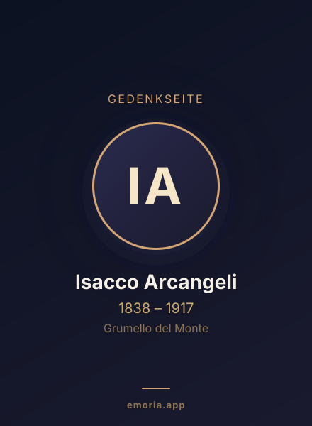 Gedenkportrait von Isacco Arcangeli