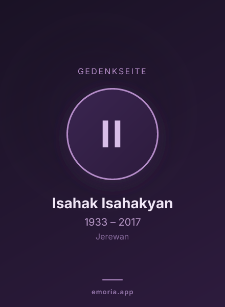Gedenkportrait von Isahak Isahakyan