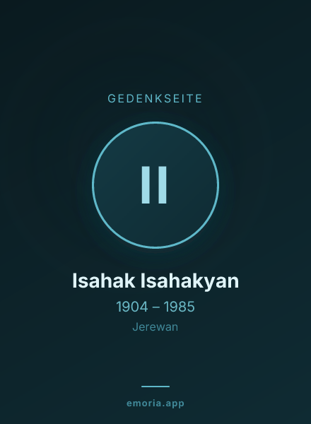 Gedenkportrait von Isahak Isahakyan