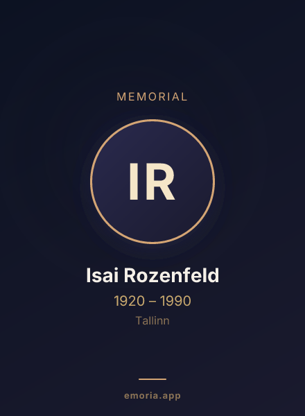 Memorial portrait of Isai Rozenfeld