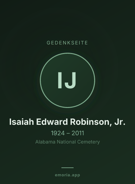 Gedenkportrait von Isaiah Edward Robinson, Jr.