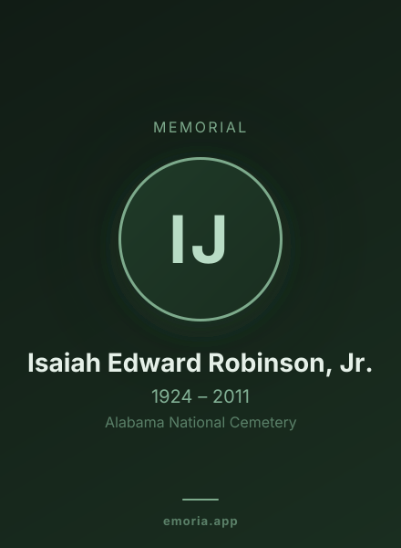 Memorial portrait of Isaiah Edward Robinson, Jr.