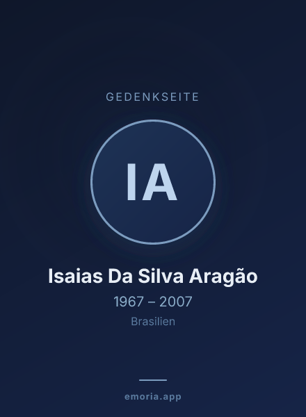 Gedenkportrait von Isaias Da Silva Aragão