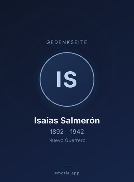 Gedenkportrait von Isaías Salmerón