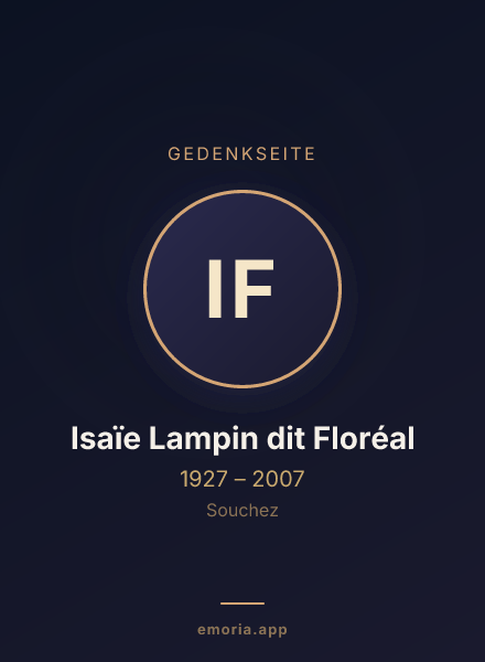 Gedenkportrait von Isaïe Lampin dit Floréal
