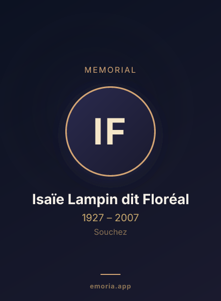 Memorial portrait of Isaïe Lampin dit Floréal