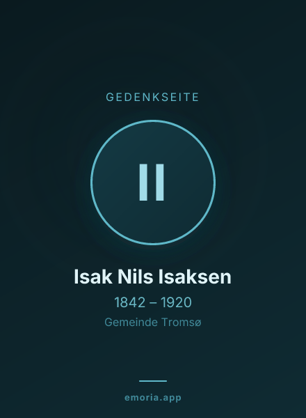 Gedenkportrait von Isak Nils Isaksen