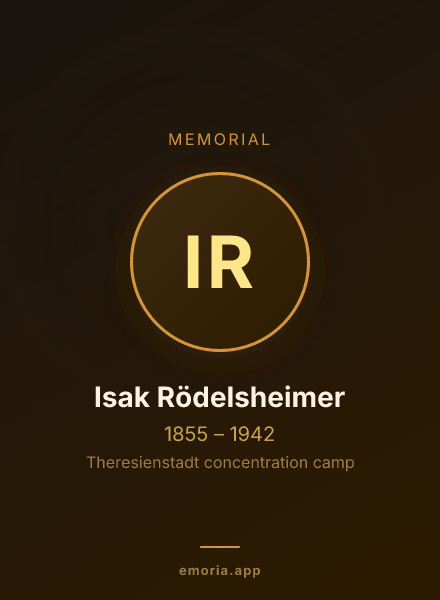 Memorial portrait of Isak Rödelsheimer