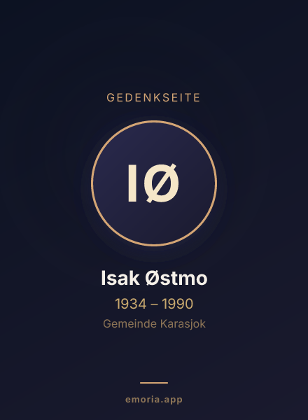 Gedenkportrait von Isak Østmo
