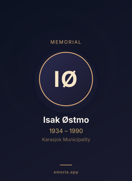 Memorial portrait of Isak Østmo