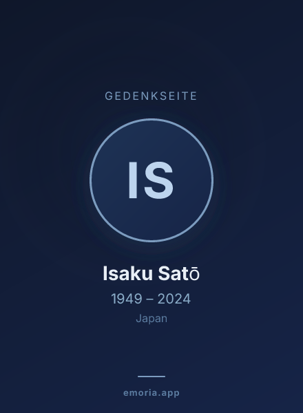 Gedenkportrait von Isaku Satō