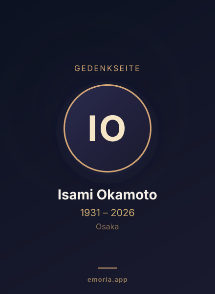 Gedenkportrait von Isami Okamoto