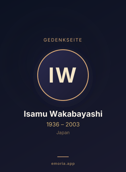Gedenkportrait von Isamu Wakabayashi
