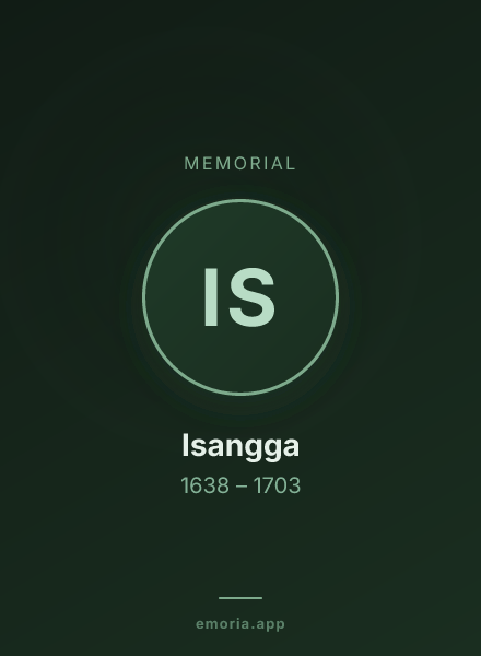 Memorial portrait of Isangga