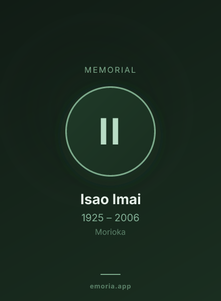 Memorial portrait of Isao Imai