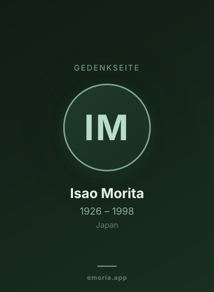 Gedenkportrait von Isao Morita