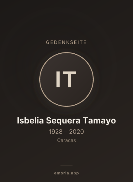 Gedenkportrait von Isbelia Sequera Tamayo