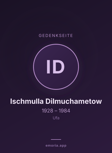 Gedenkportrait von Ischmulla Dilmuchametow