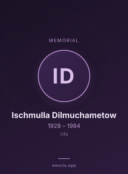 Memorial portrait of Ischmulla Dilmuchametow