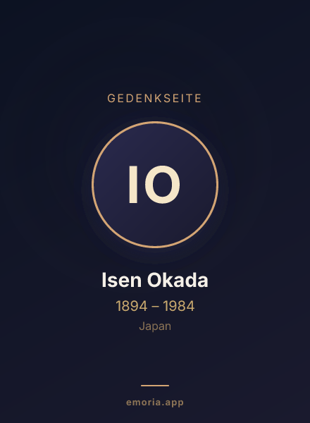 Gedenkportrait von Isen Okada