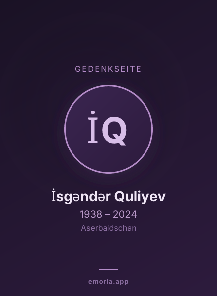 Gedenkportrait von İsgəndər Quliyev