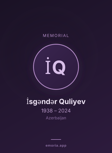 Memorial portrait of İsgəndər Quliyev