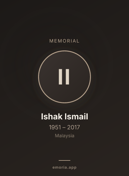 Memorial portrait of Ishak Ismail